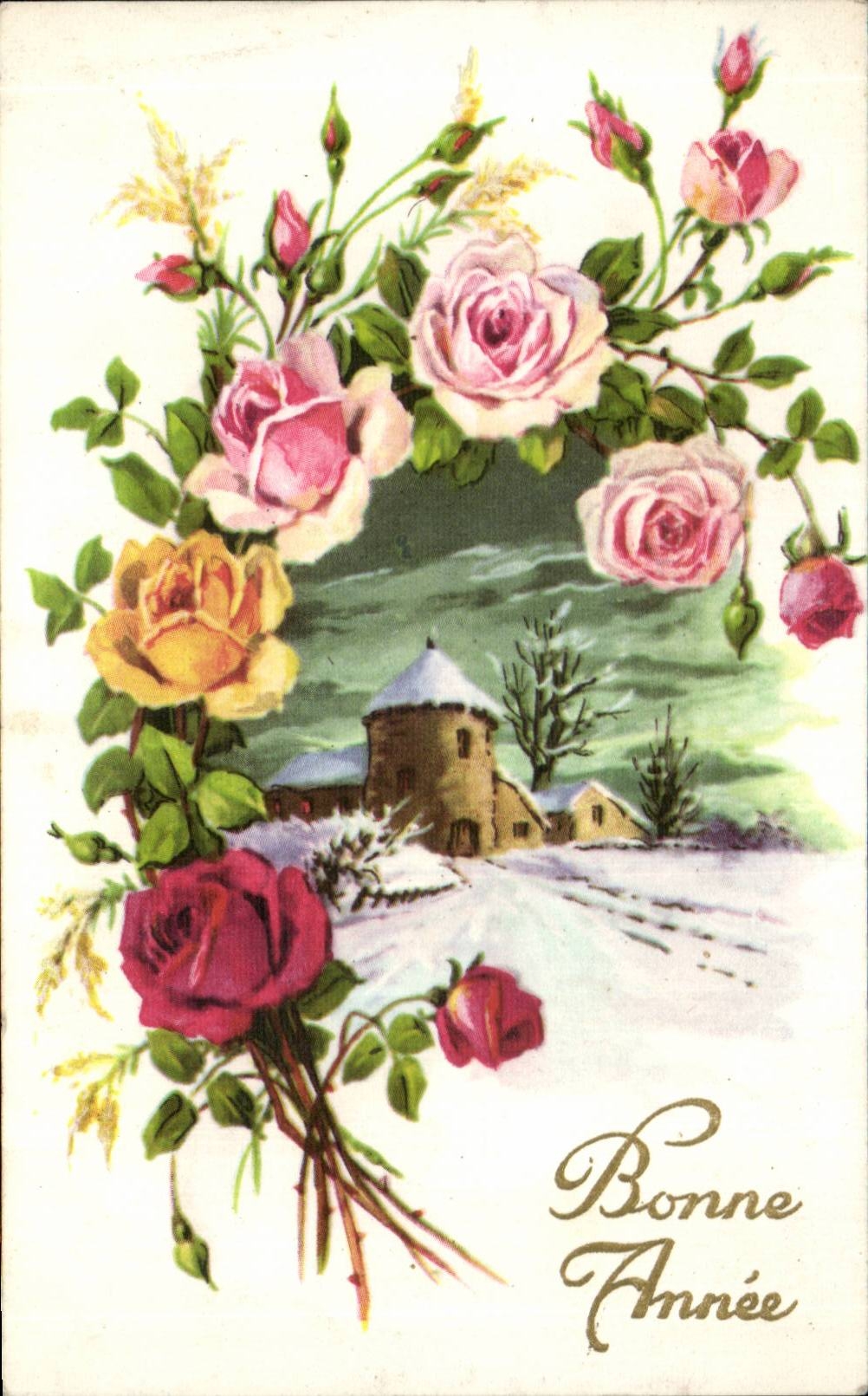 CPA Fantaisie Bonne annee