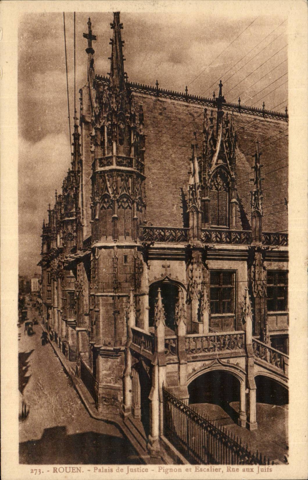 Rouen CPA law courts Pinion and staircase Street with the Jews