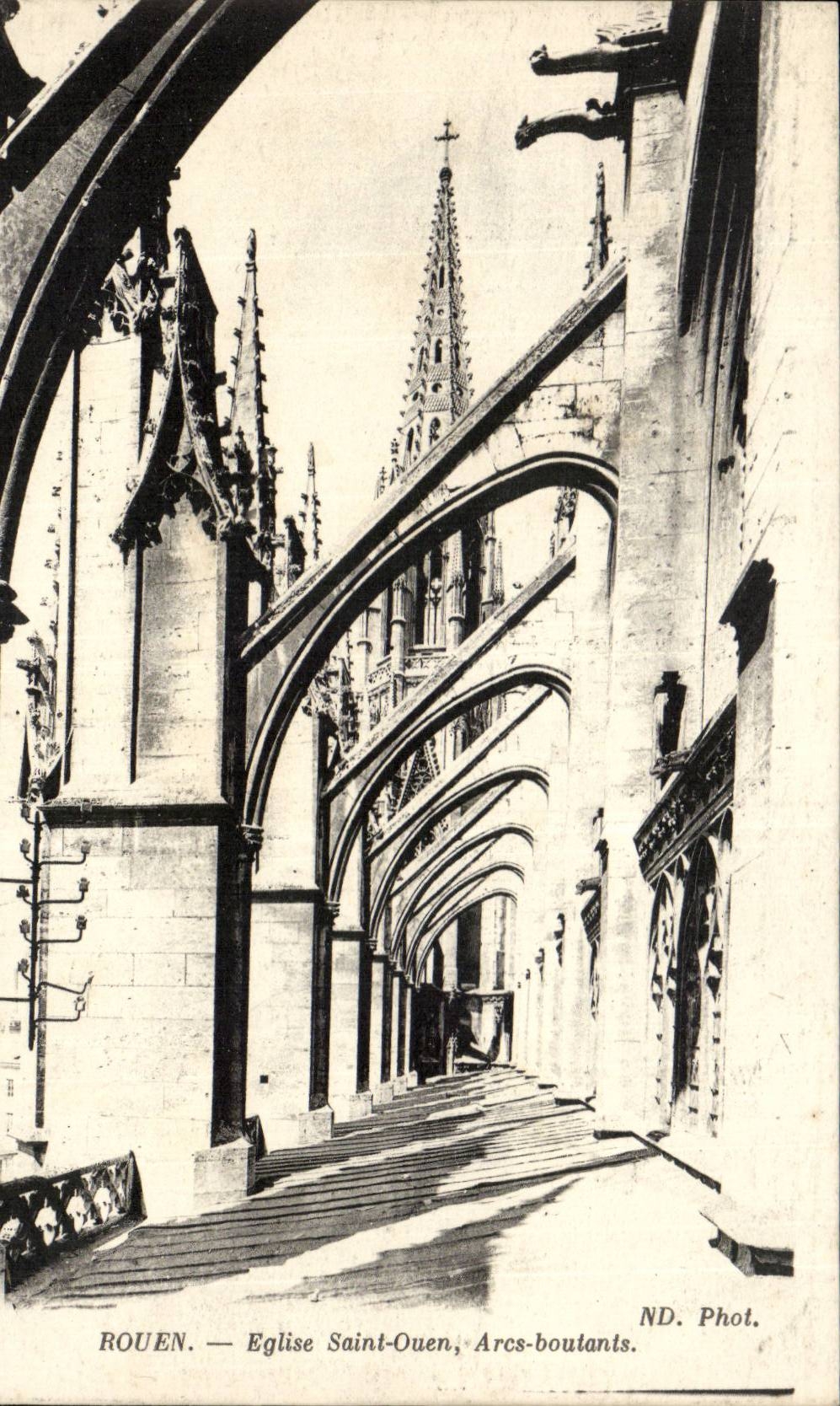 Rouen CPA Church Saint ouen paring Arcs