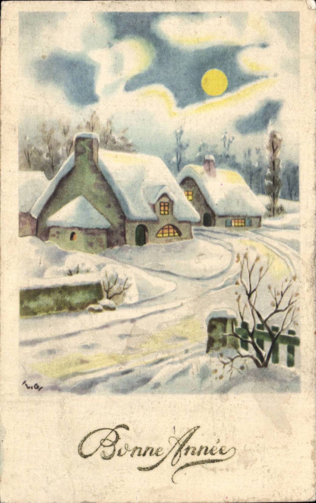 CPA Fantaisie Bonne annee