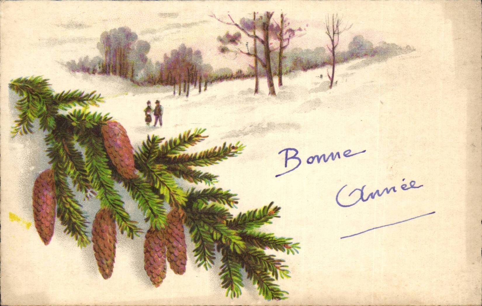CPA Fantaisie Bonne annee