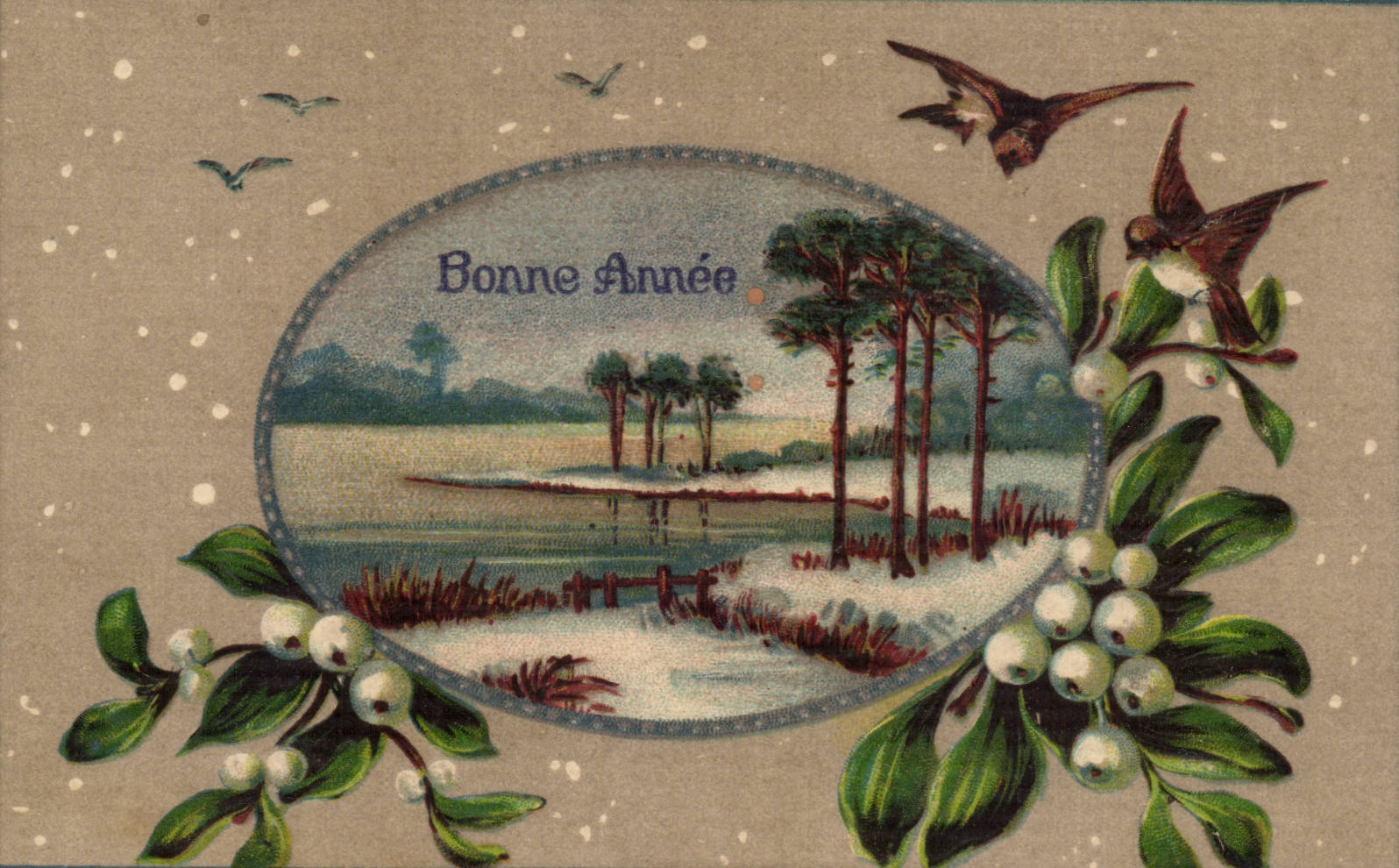 CPA Fantaisie Bonne annee (en relief)