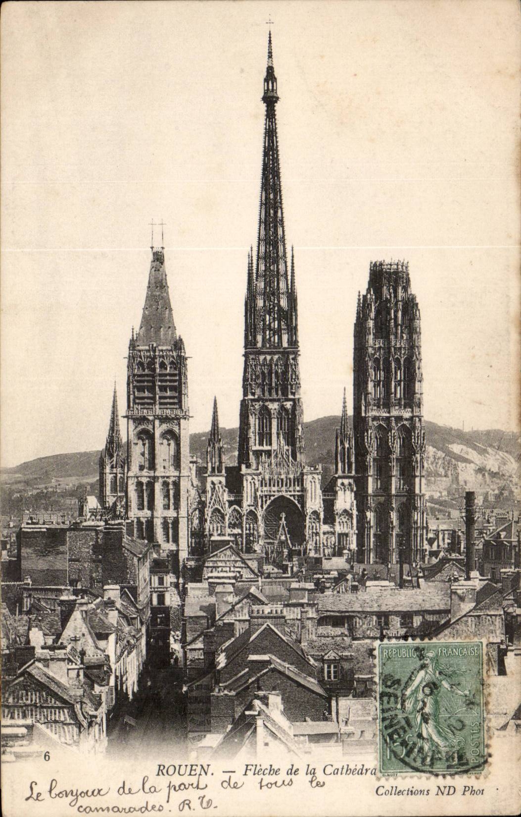 CPA Rouen Arrow of the cathedral
