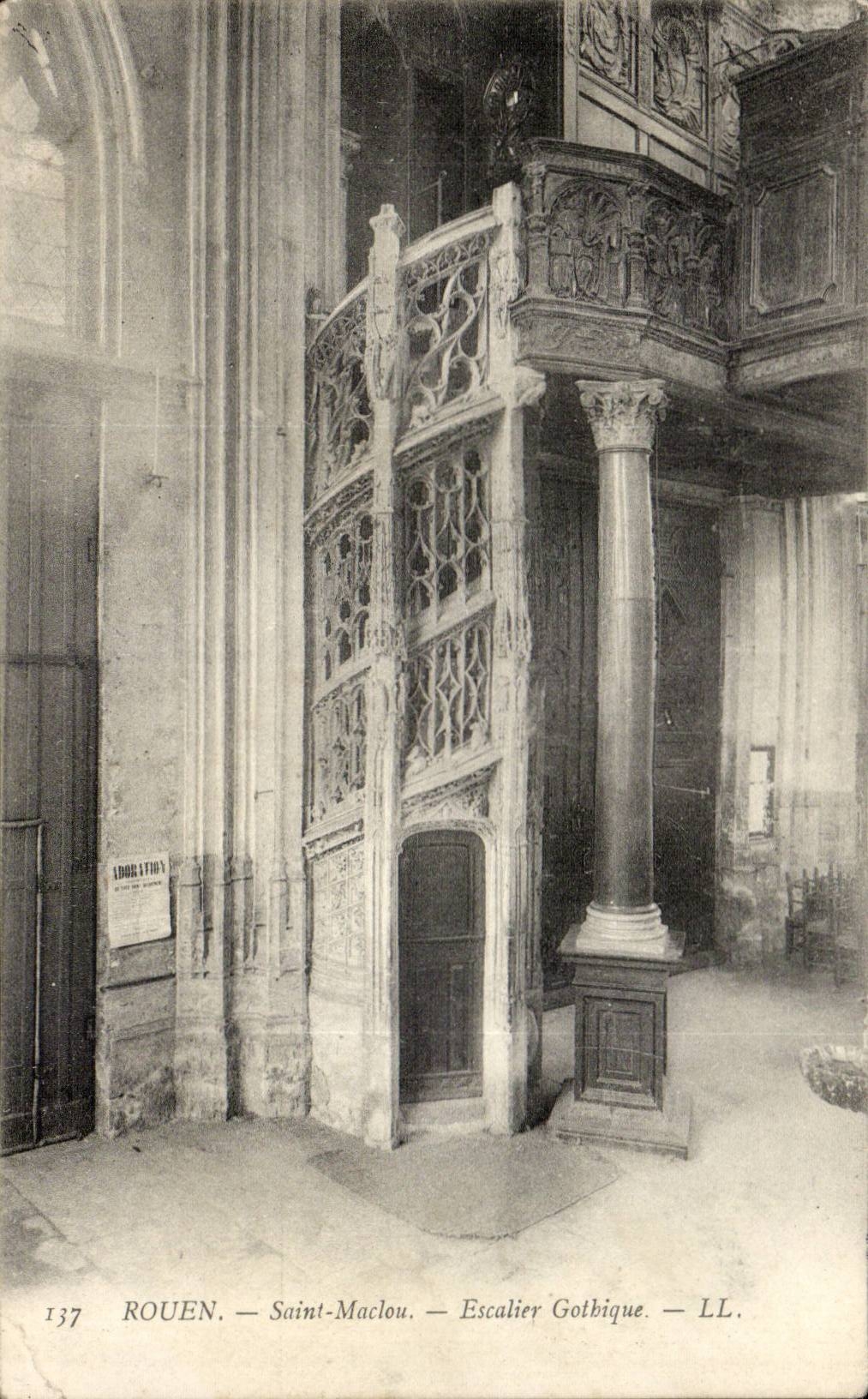 CPA Rouen Saint Maclou Staircase Gothic