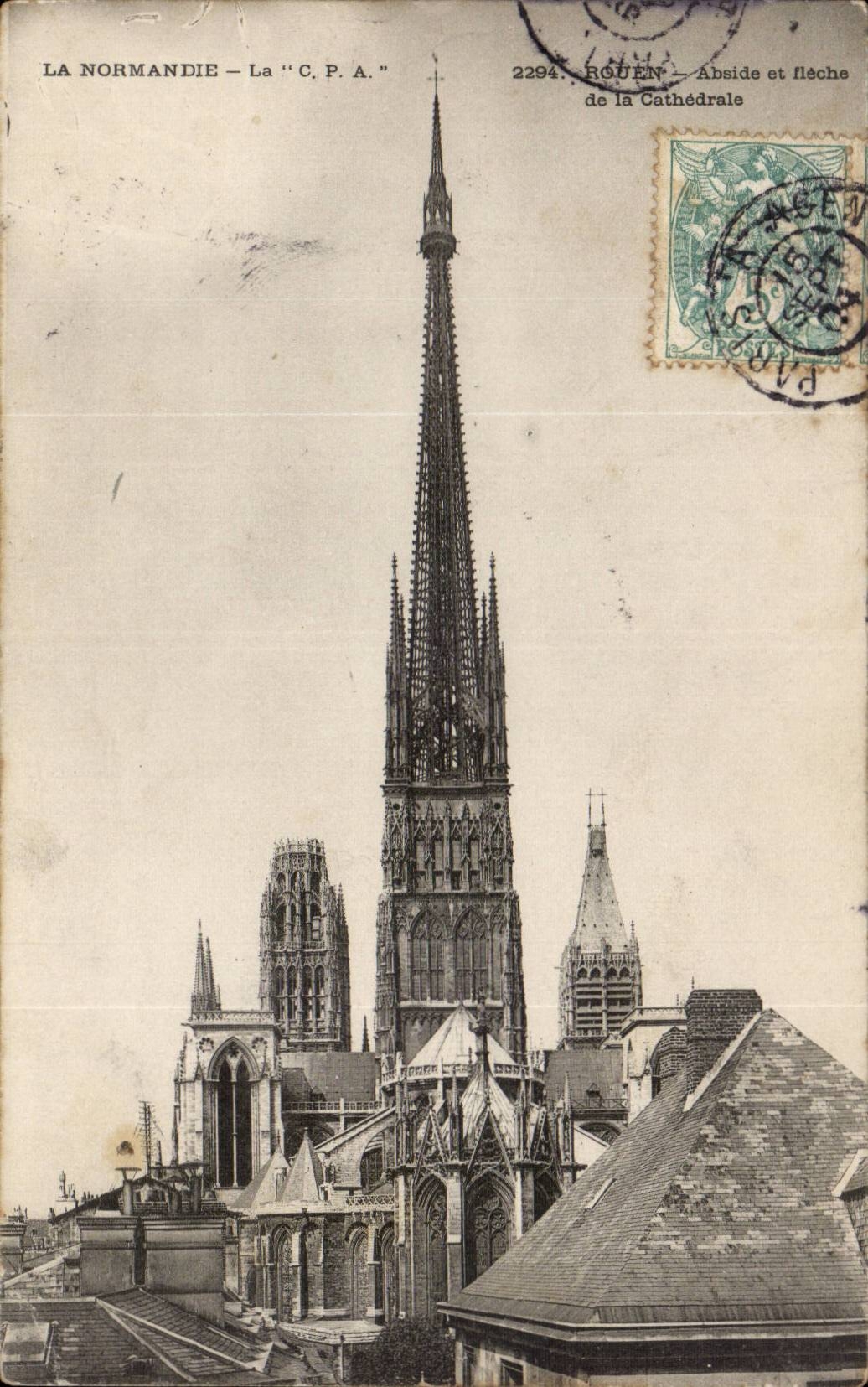 CPA Rouen Apse and arrow of the cathedral