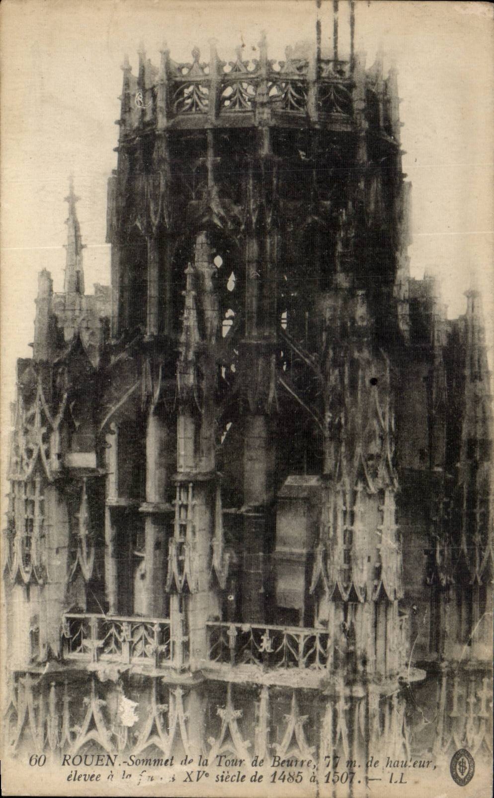 CPA Rouen Summit of the tower of butter