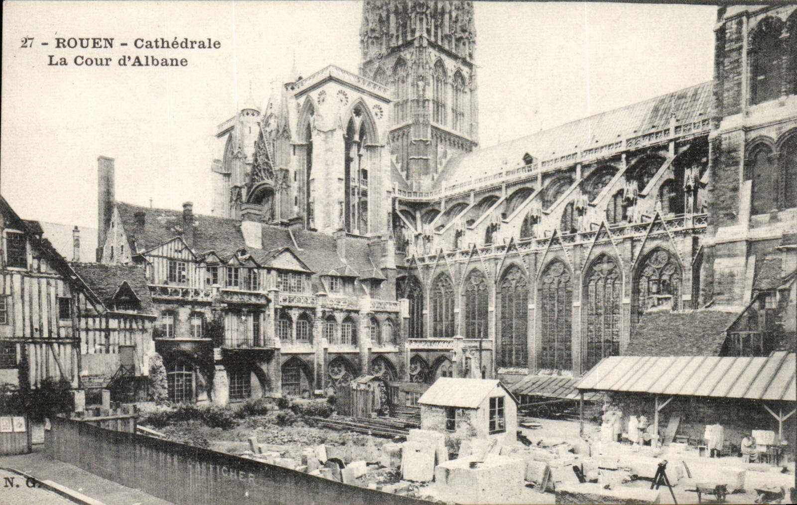 CPA Rouen Cathedral court of Albane