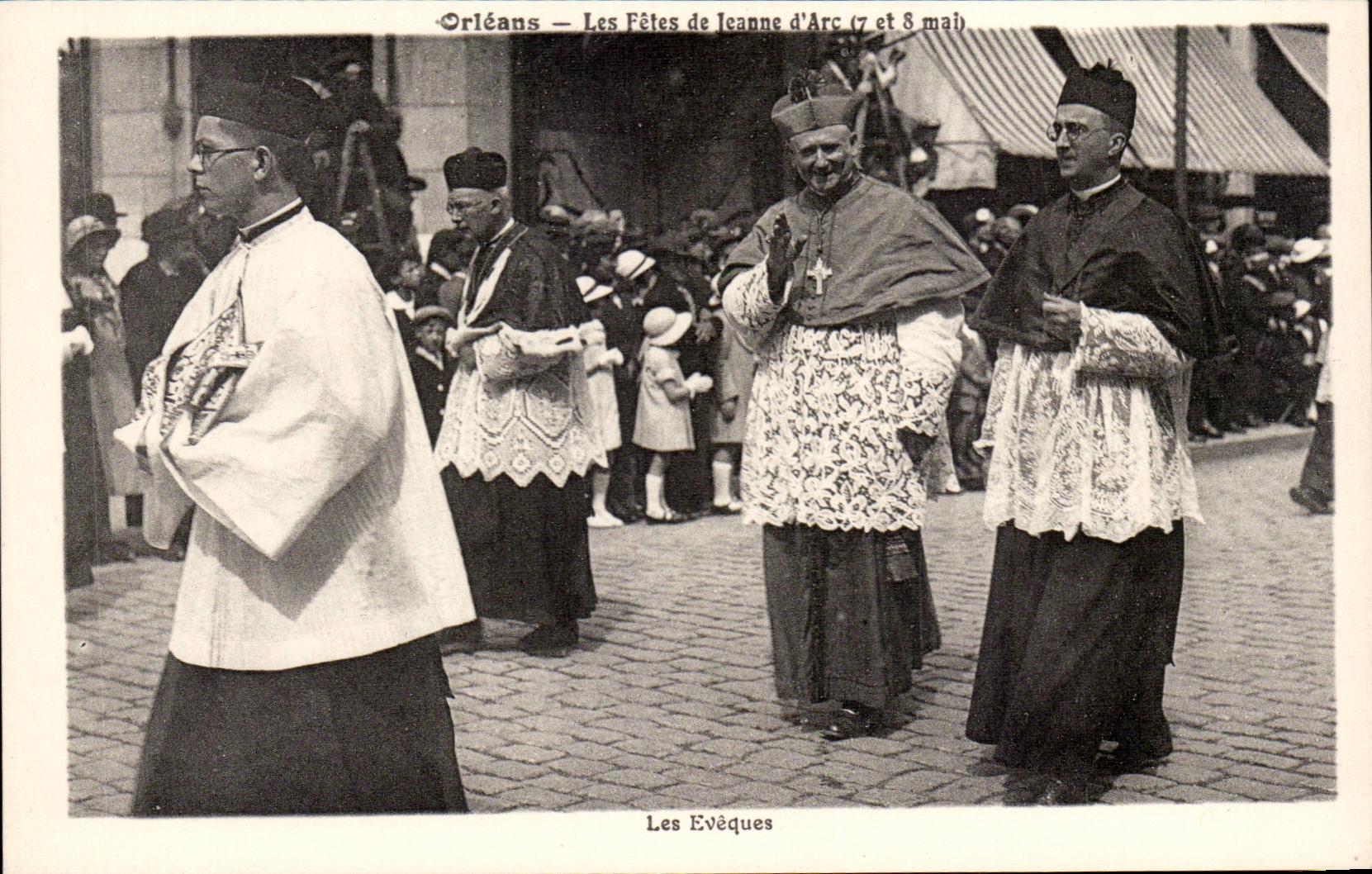 CPA Orleans festivals of Jeanne of arc May 7th and 8th bishops