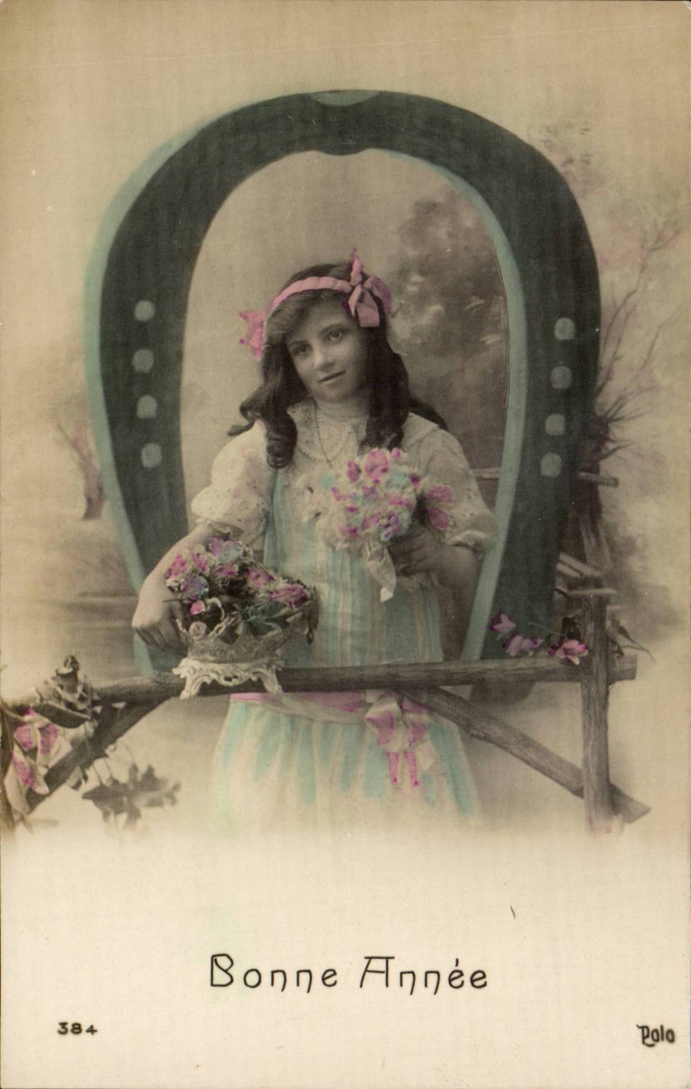 CPA Phantasie-Kind-Hufeisen