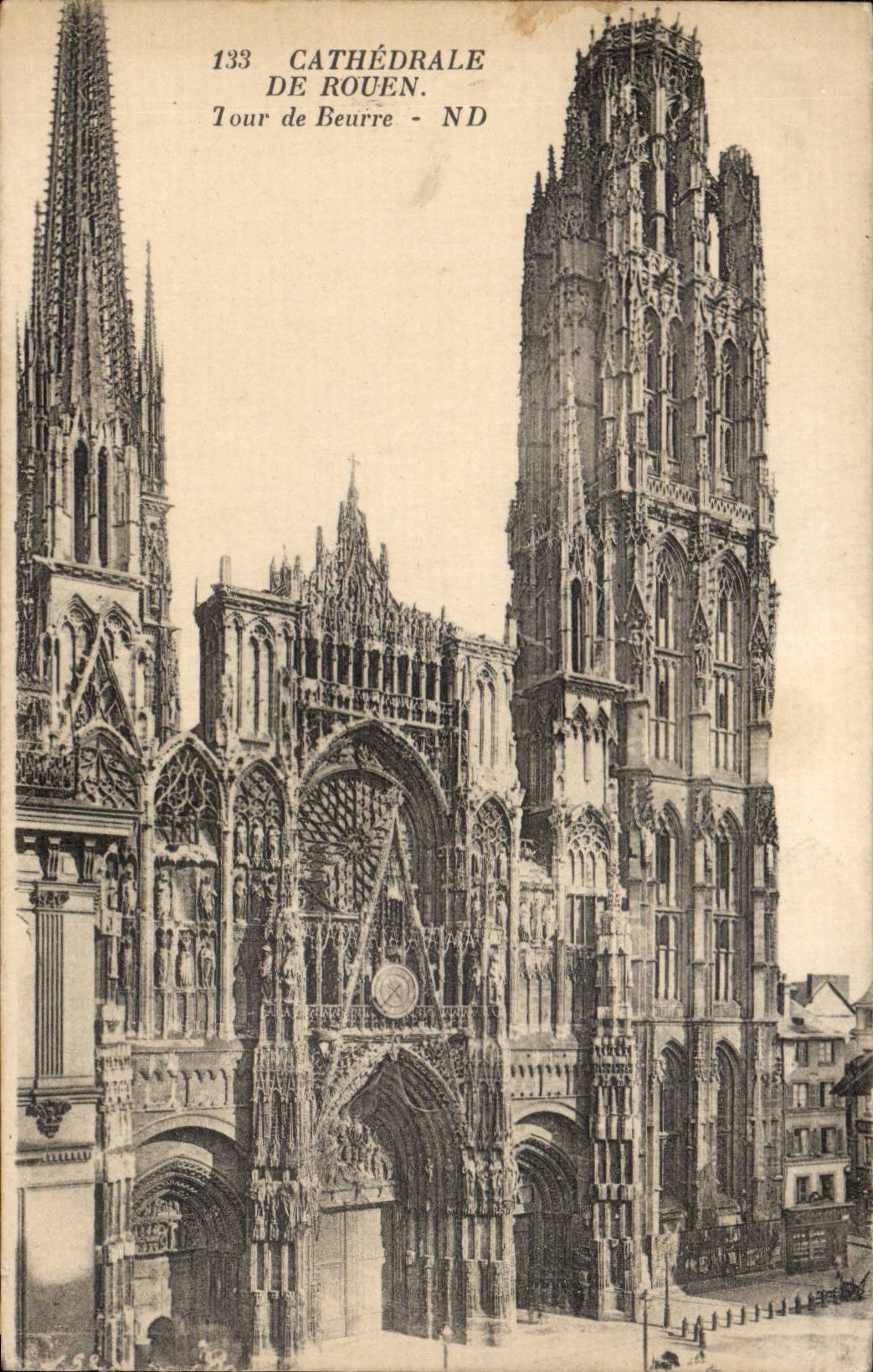 CPA Rouen Cathedral Tower of Butter