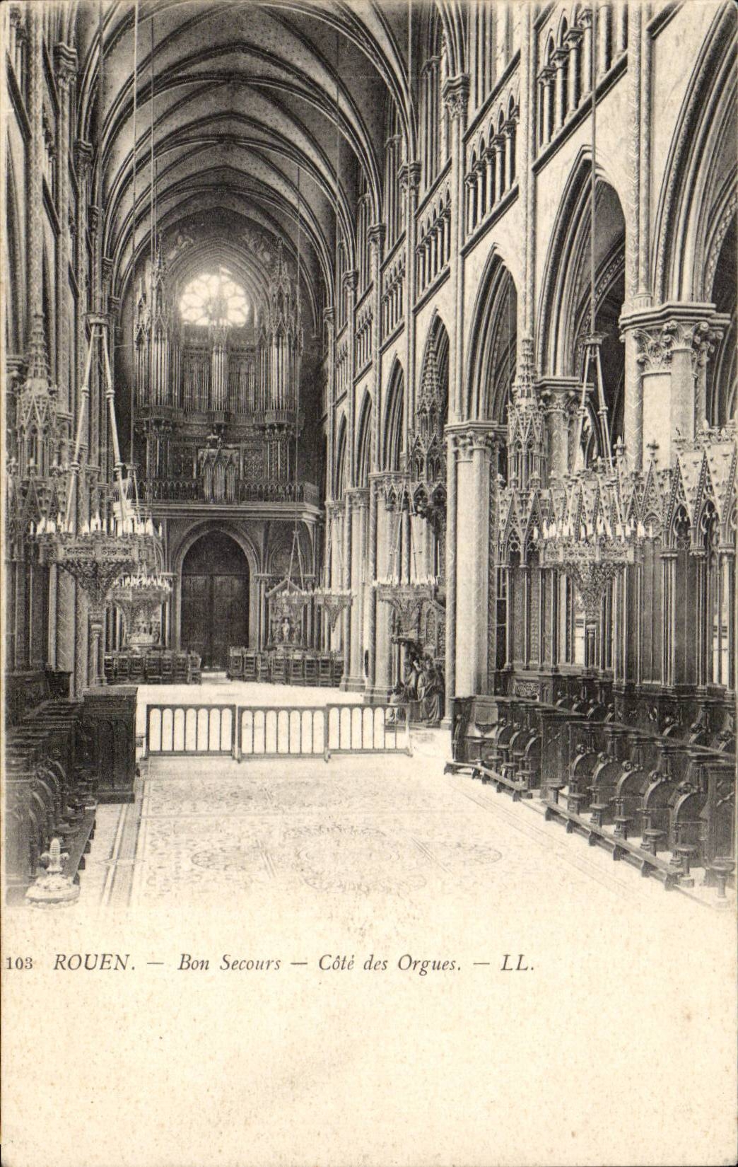 CPA Rouen Bonsecours Dimensions organ