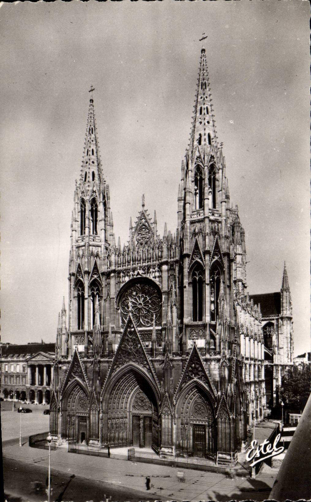 CPA Rouen Frontage of the church St ouen