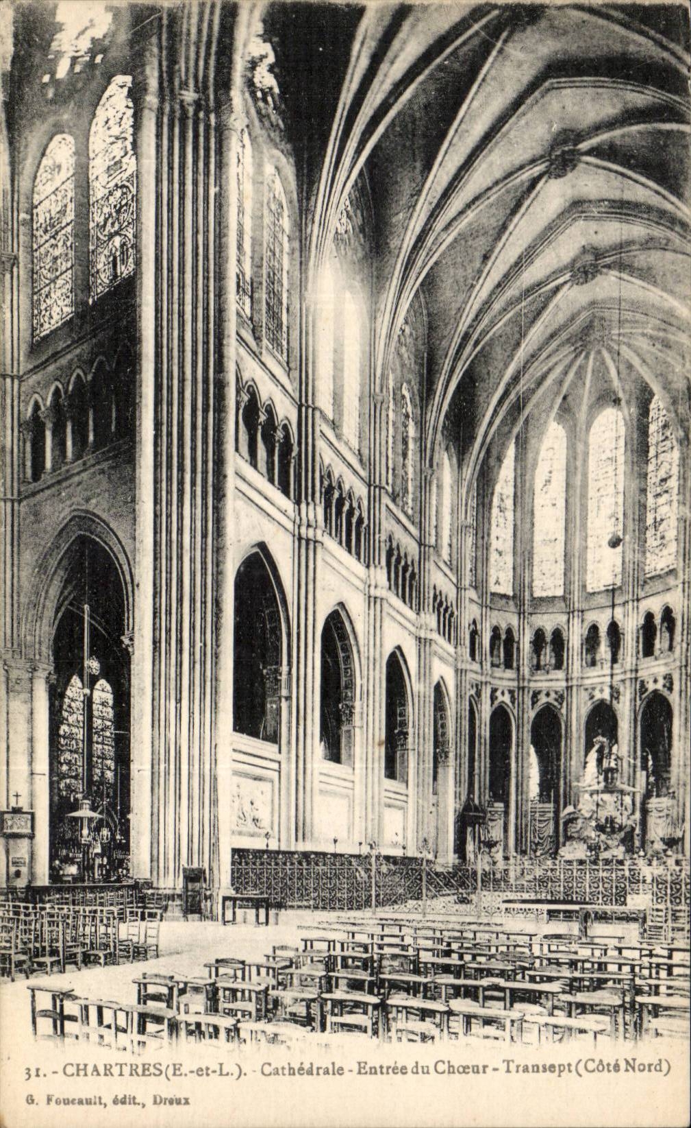 CPA Chartres Cathedral Entrance of the chorus Transept