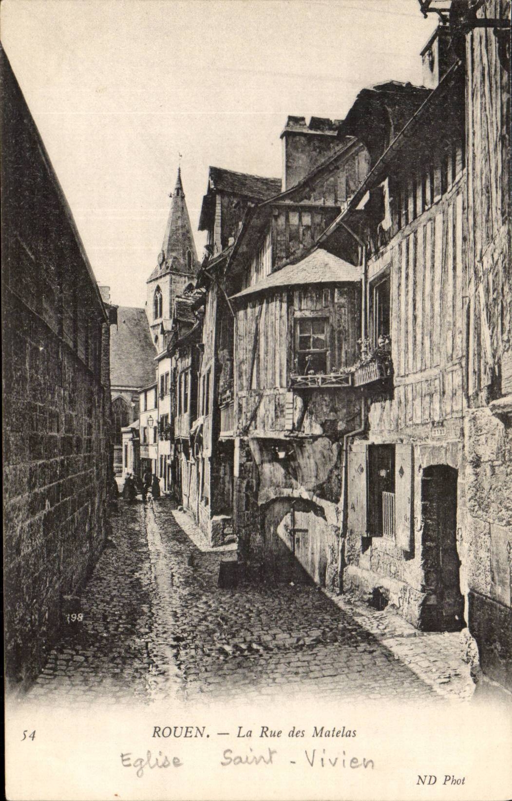 CPA Rouen the street of the Mattresses
