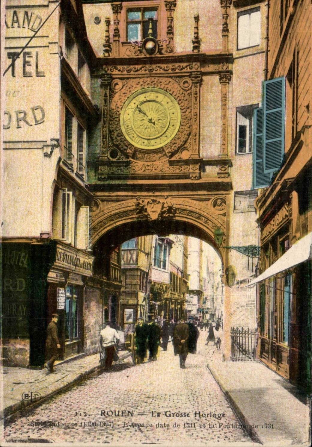CPA Rouen the large clock