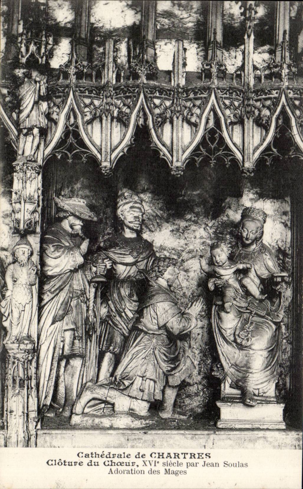 Chartres CPA the cathedral Encloses Chorus Worship of the Magi