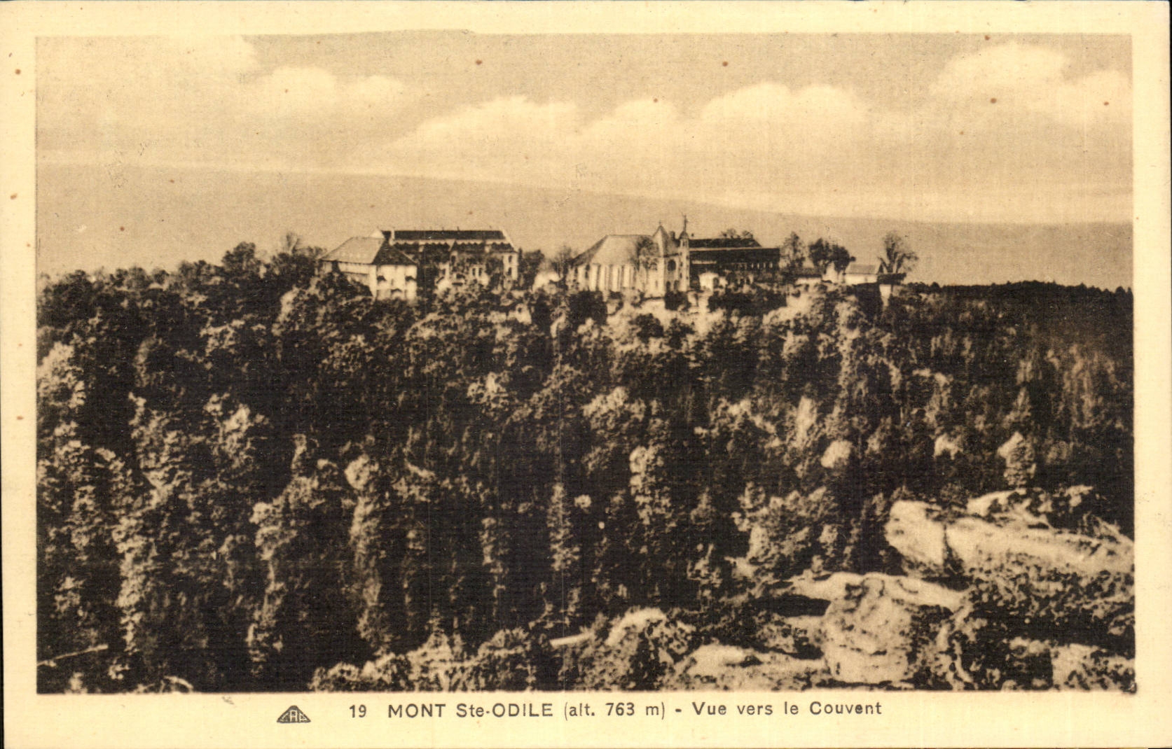 CPA Mont Saint Odile gesehen in Richtung zum Kloster