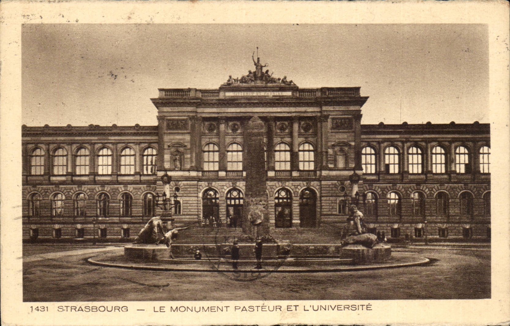 CPA Strasbourg the Pasteur monument and the university