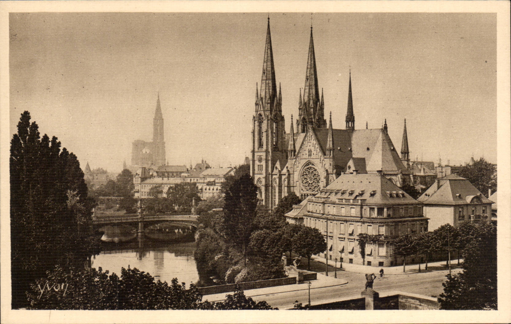 CPA Strasbourg the cathedral the Saint Paul church