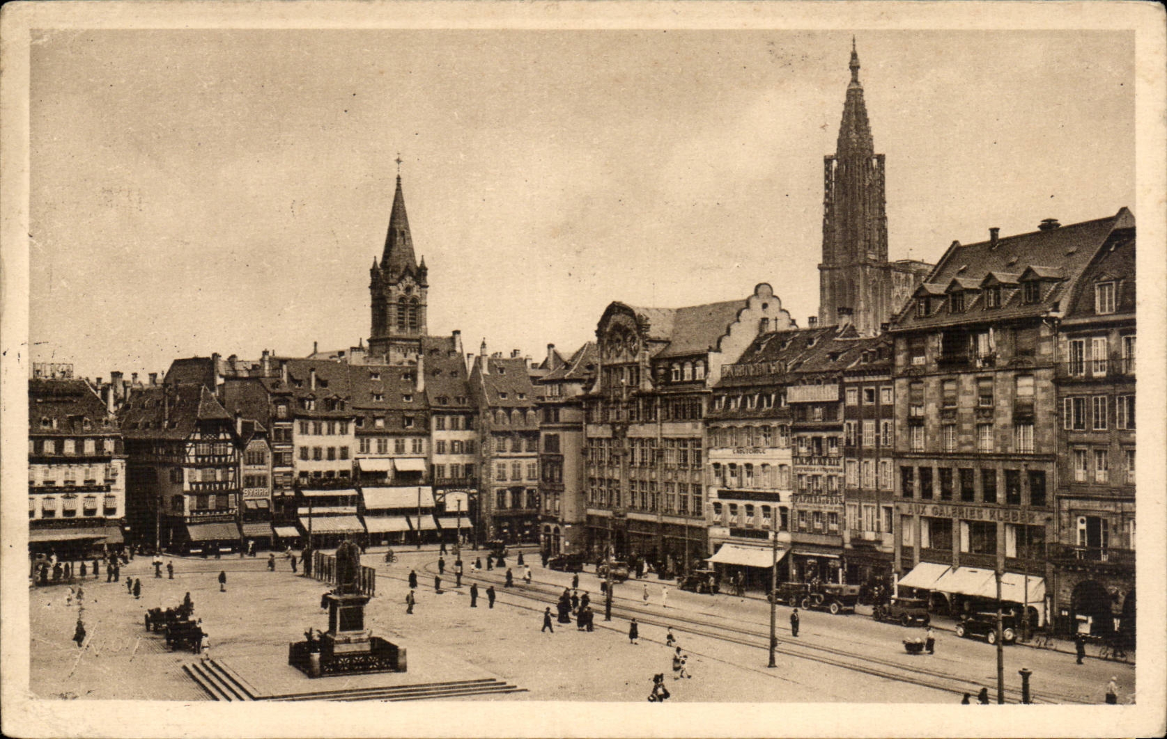 CPA Strasbourg the cathedral Places kleber
