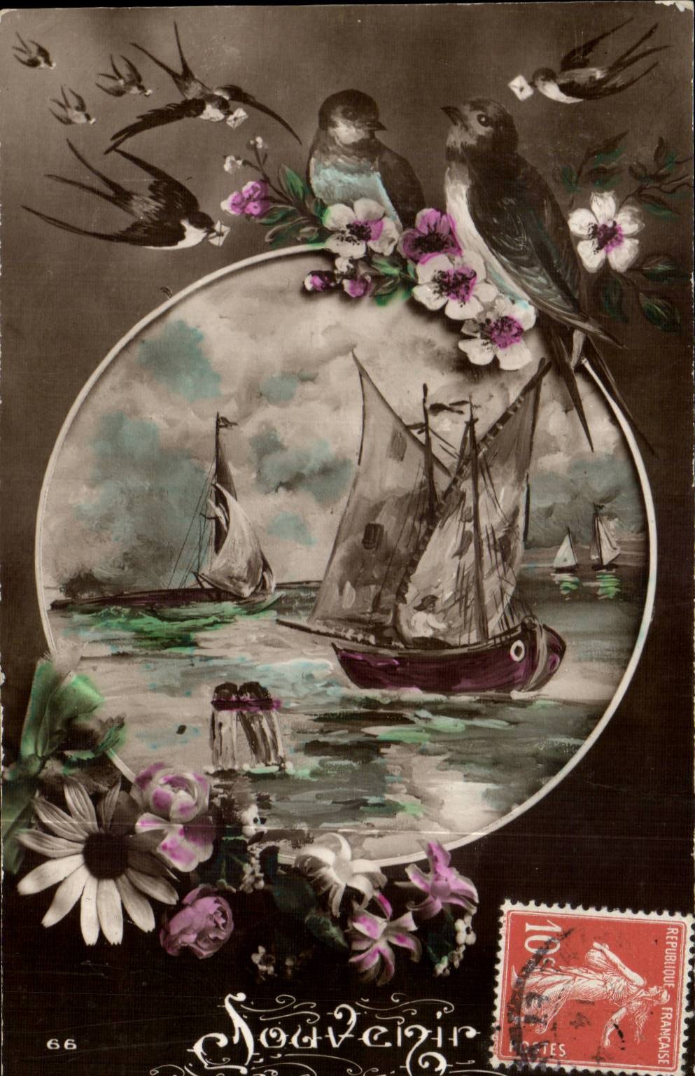 CPA Fantasy Boat Souvenir