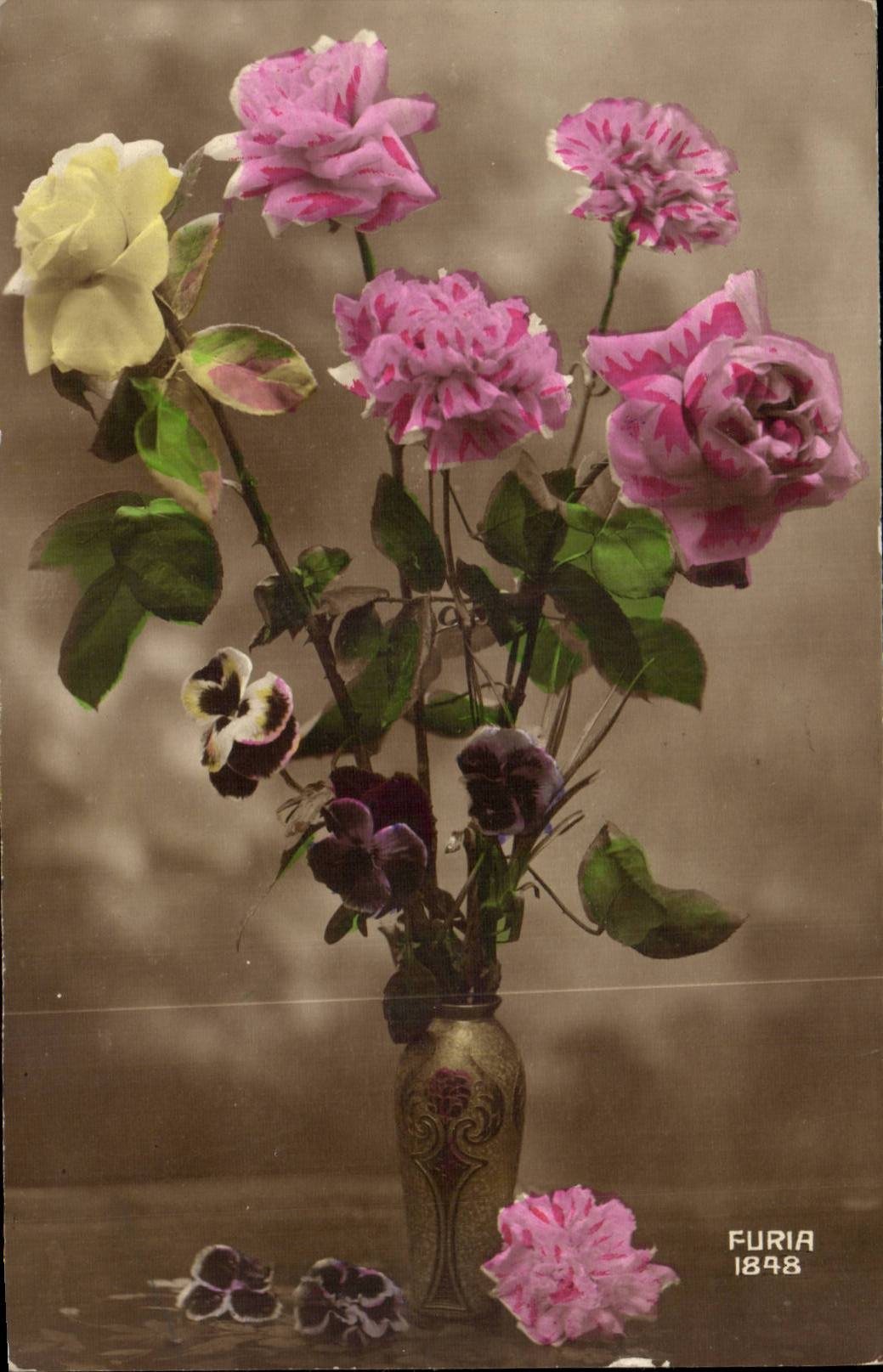 CPA Phantasie-Blumen