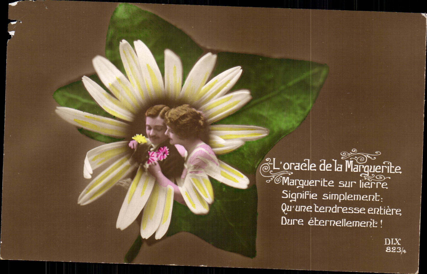 CPA Phantasie bluht das Orakel des Ganseblumchens