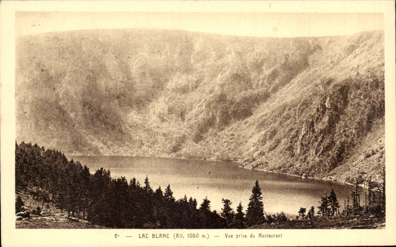 CPA white Lake Seen from of the restaurant