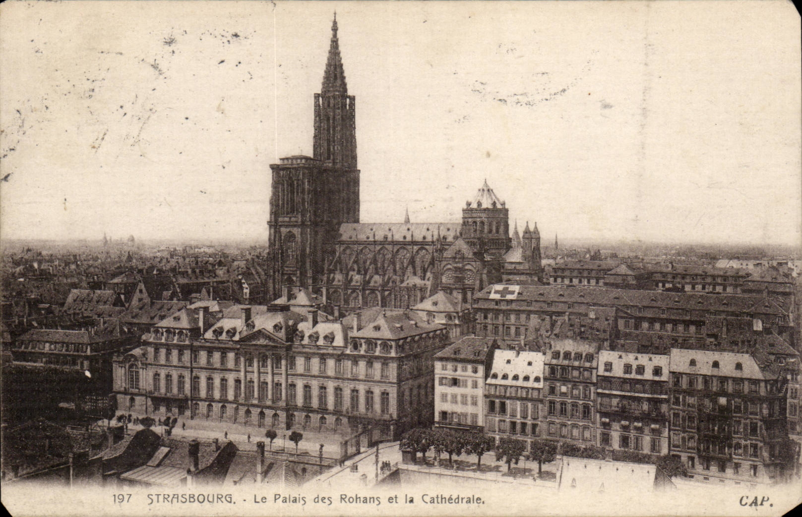 CPA Strasbourg the palate of Rohans and the cathedral