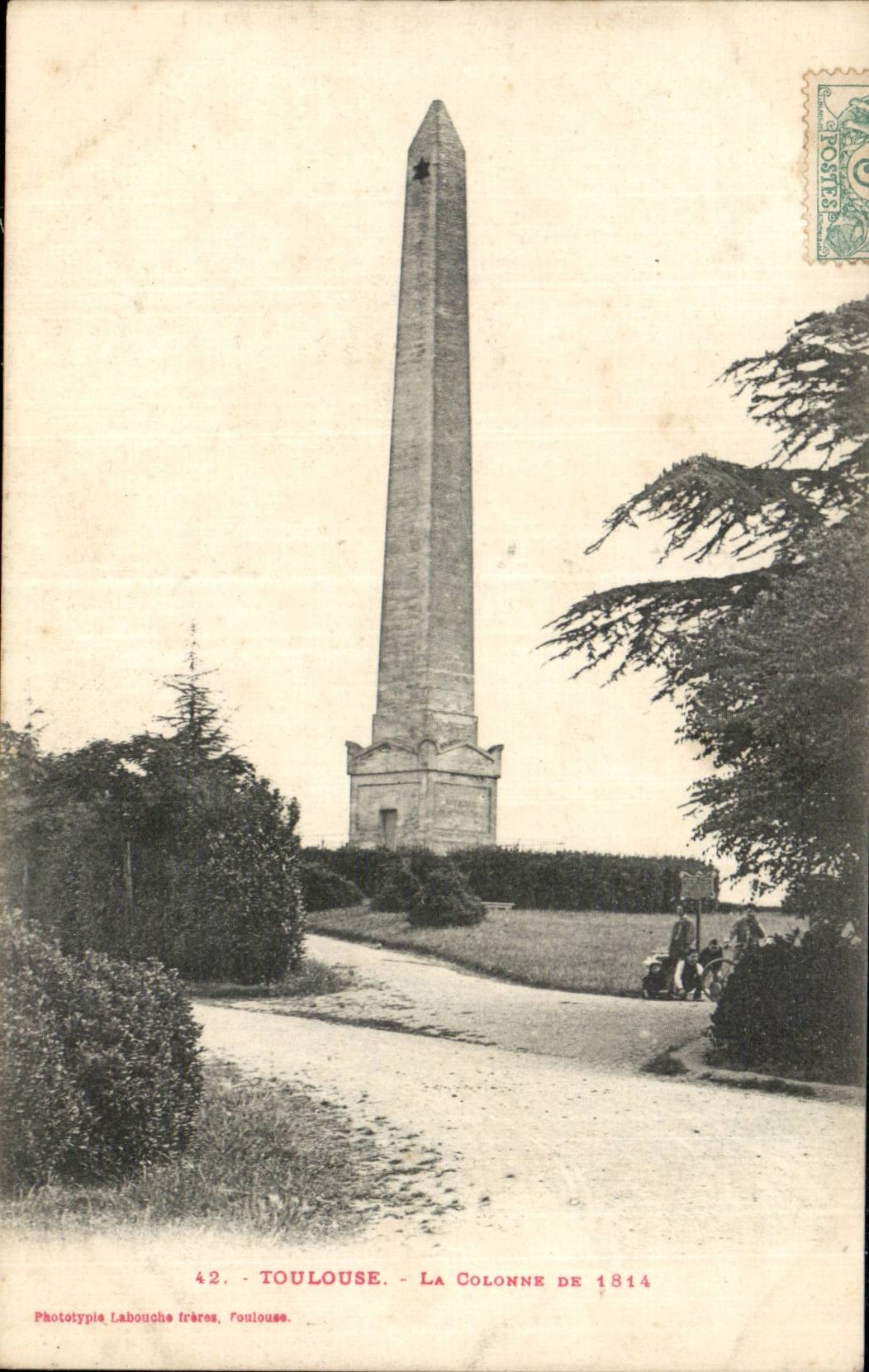 CPA Toulouse La colonne de 1814