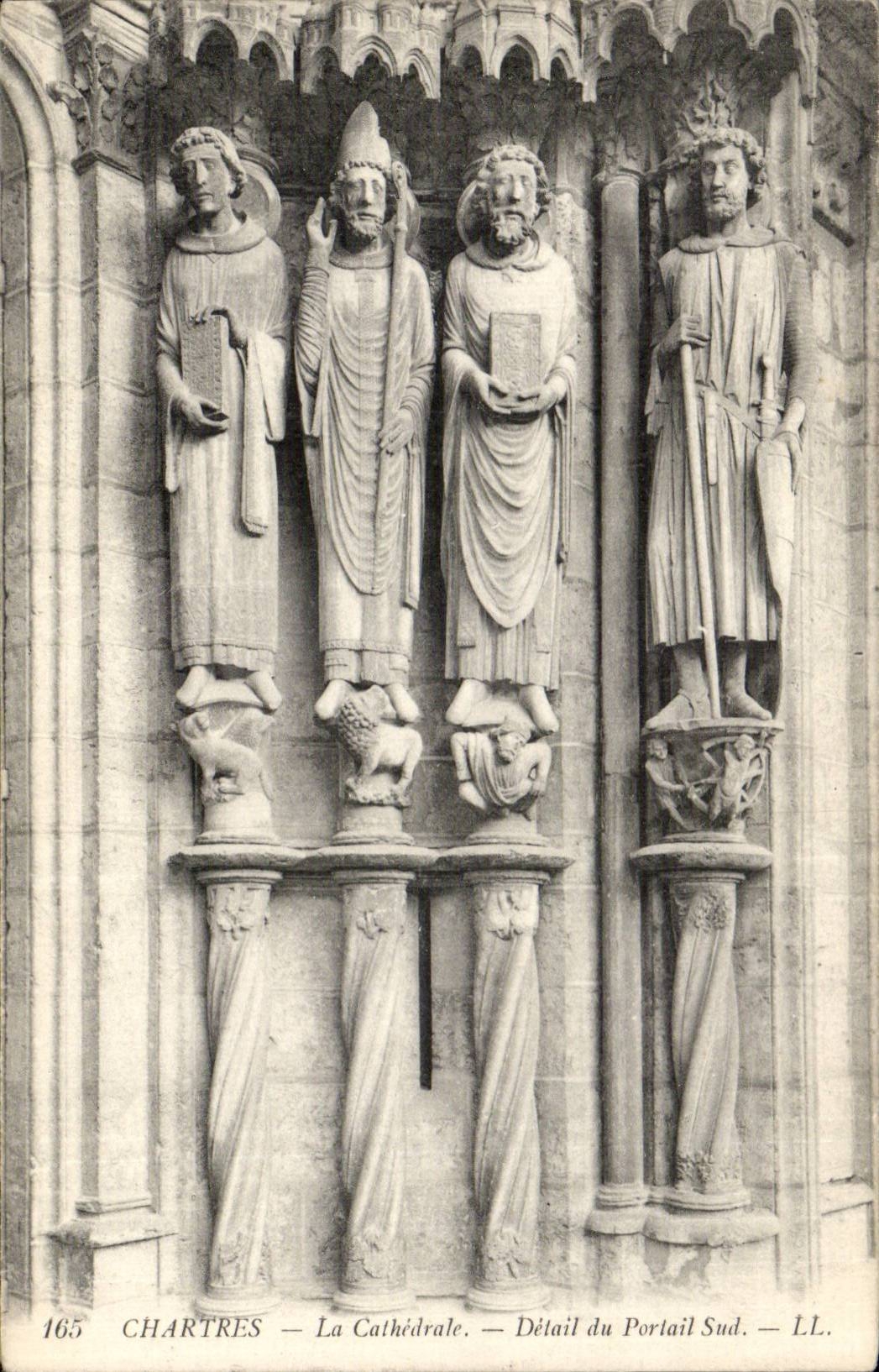 CPA Cathedral of Chartres Detail of the southern gate