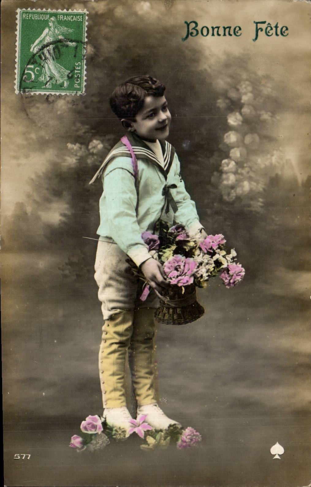 CPA Phantasie-Kind-Junge