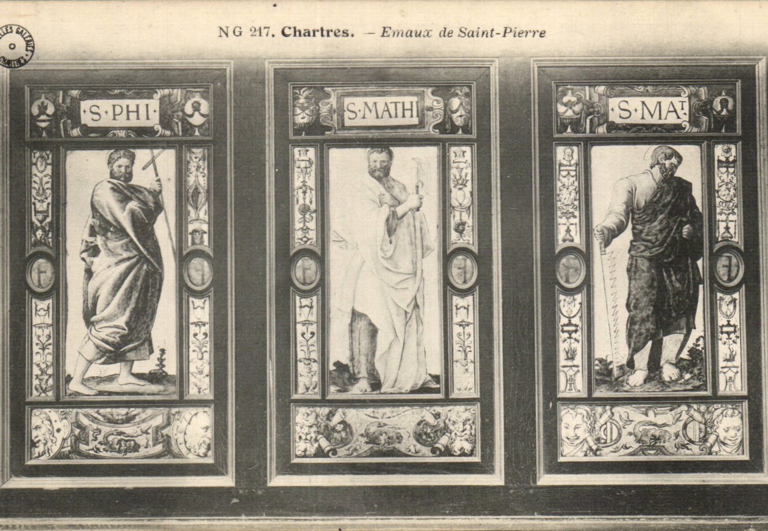 Chartres CPA Cathedral Enamels of St Pierre