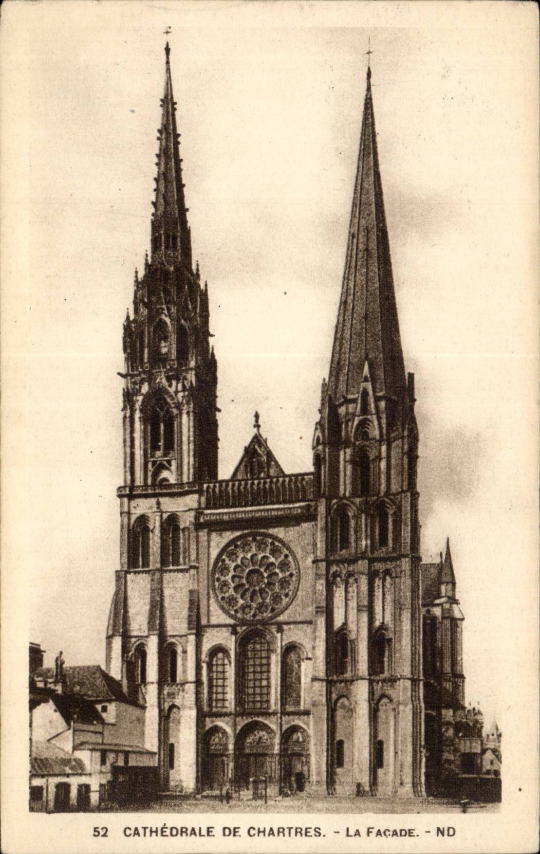 Chartres CPA Cathedral the frontage