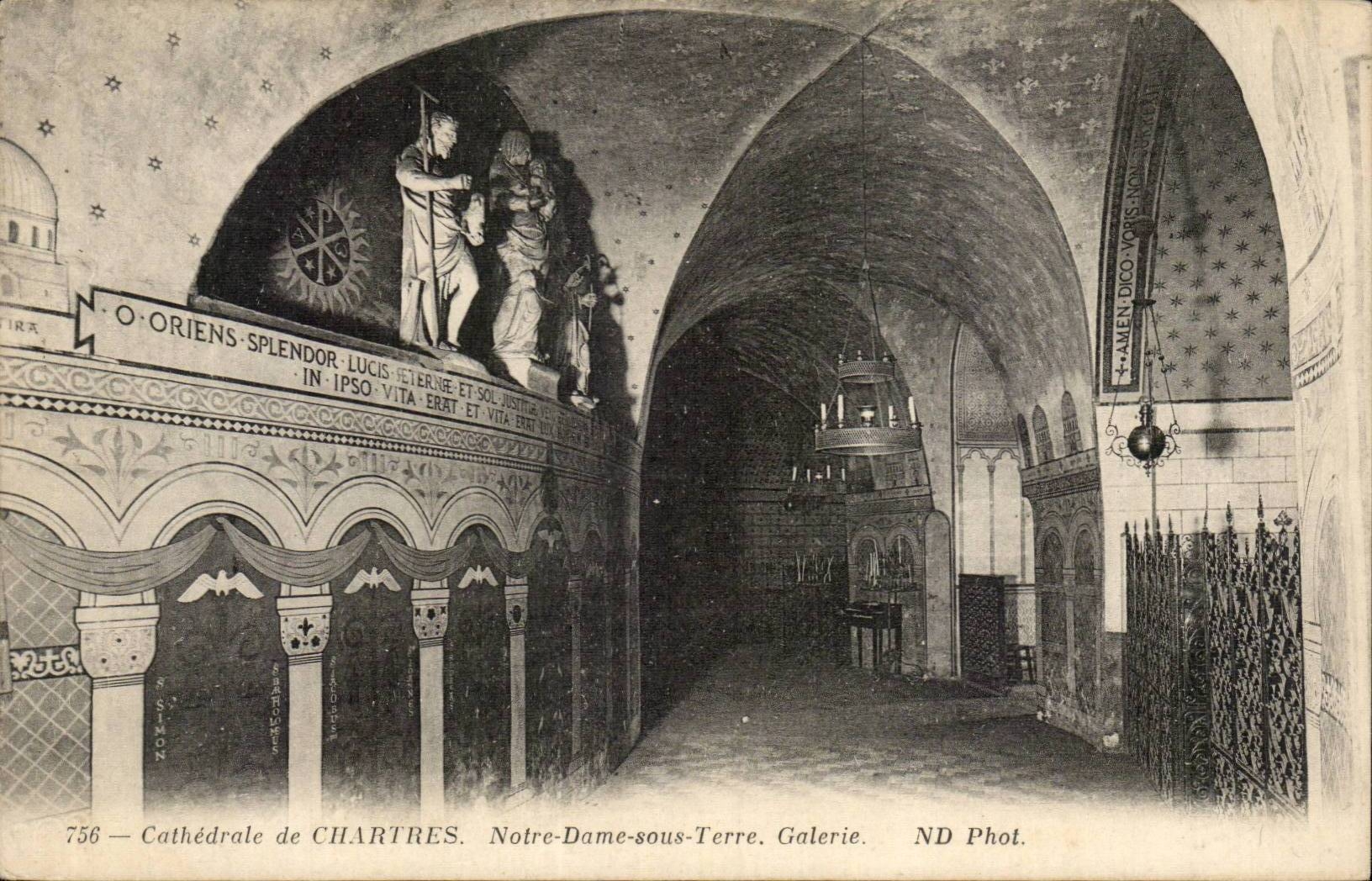 Chartres CPA Notre Dame Cathedral under ground Gallery