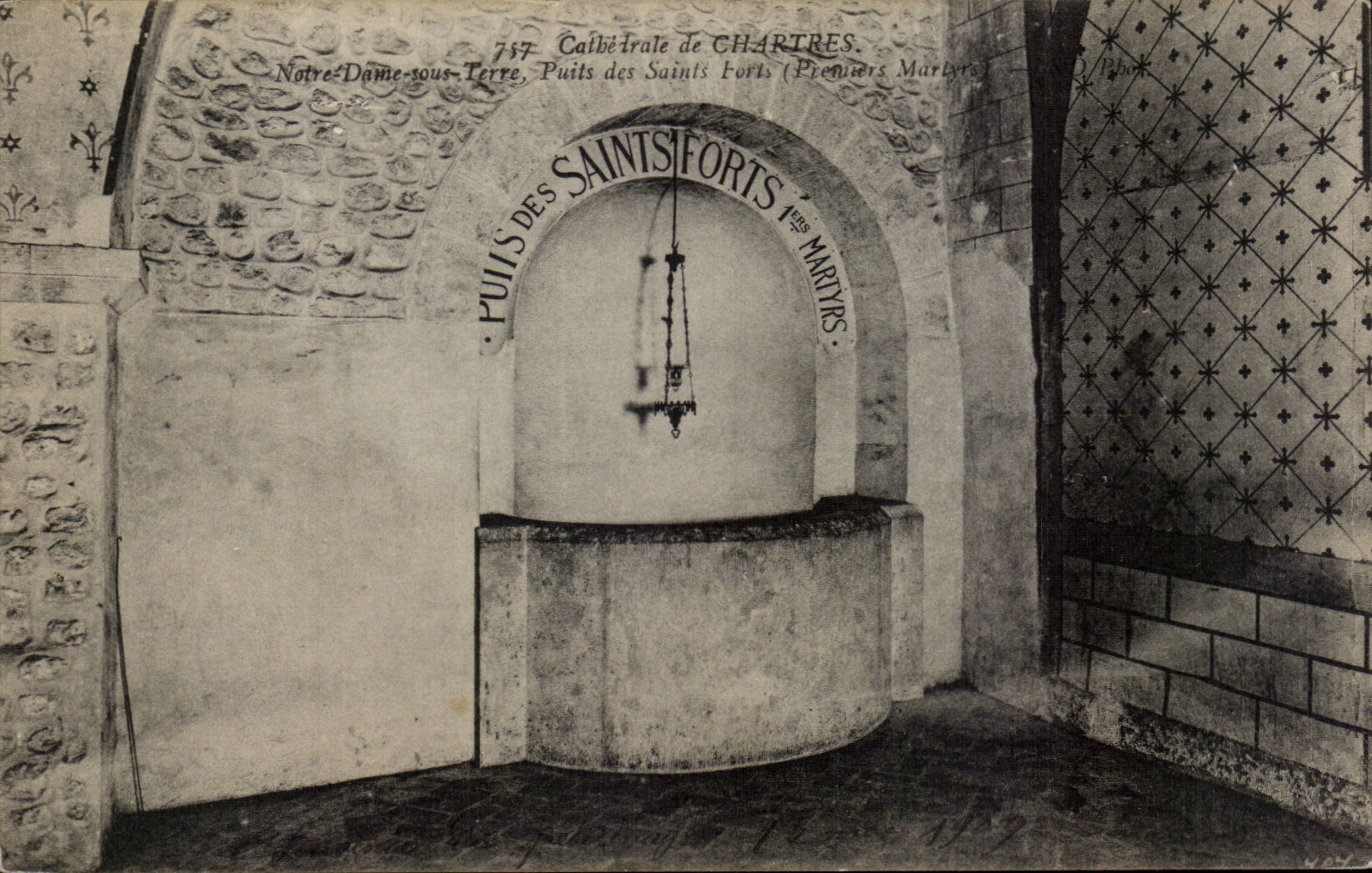 Chartres CPA Notre Dame Cathedral under ground Well of the Strong Saints