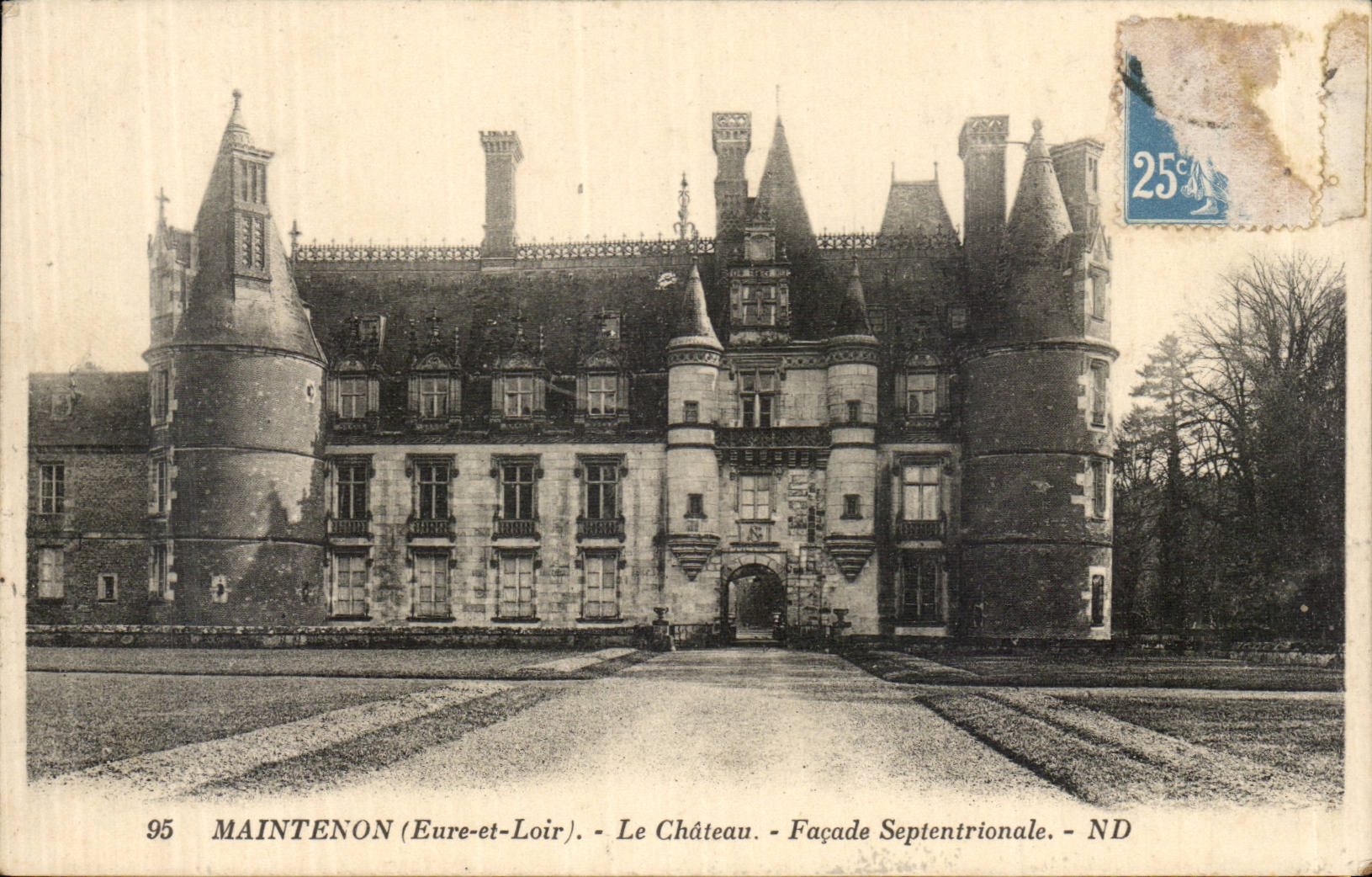 CPA Schloss von Maintenon die Schloss septentrional Front