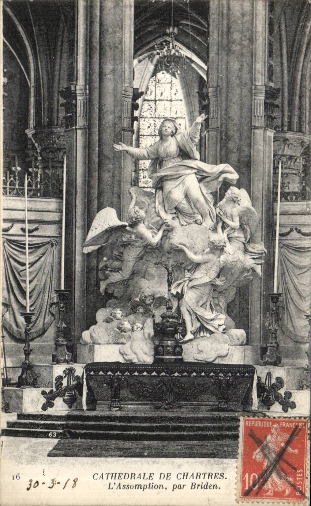 CPA Chartres Cathedral the Assumption by Briden