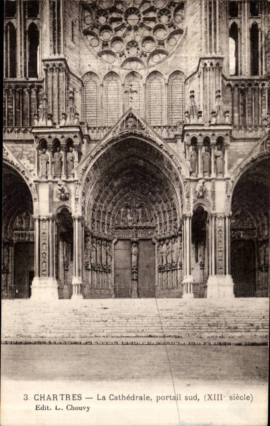 CPA Chartres Cathedral southern Gate