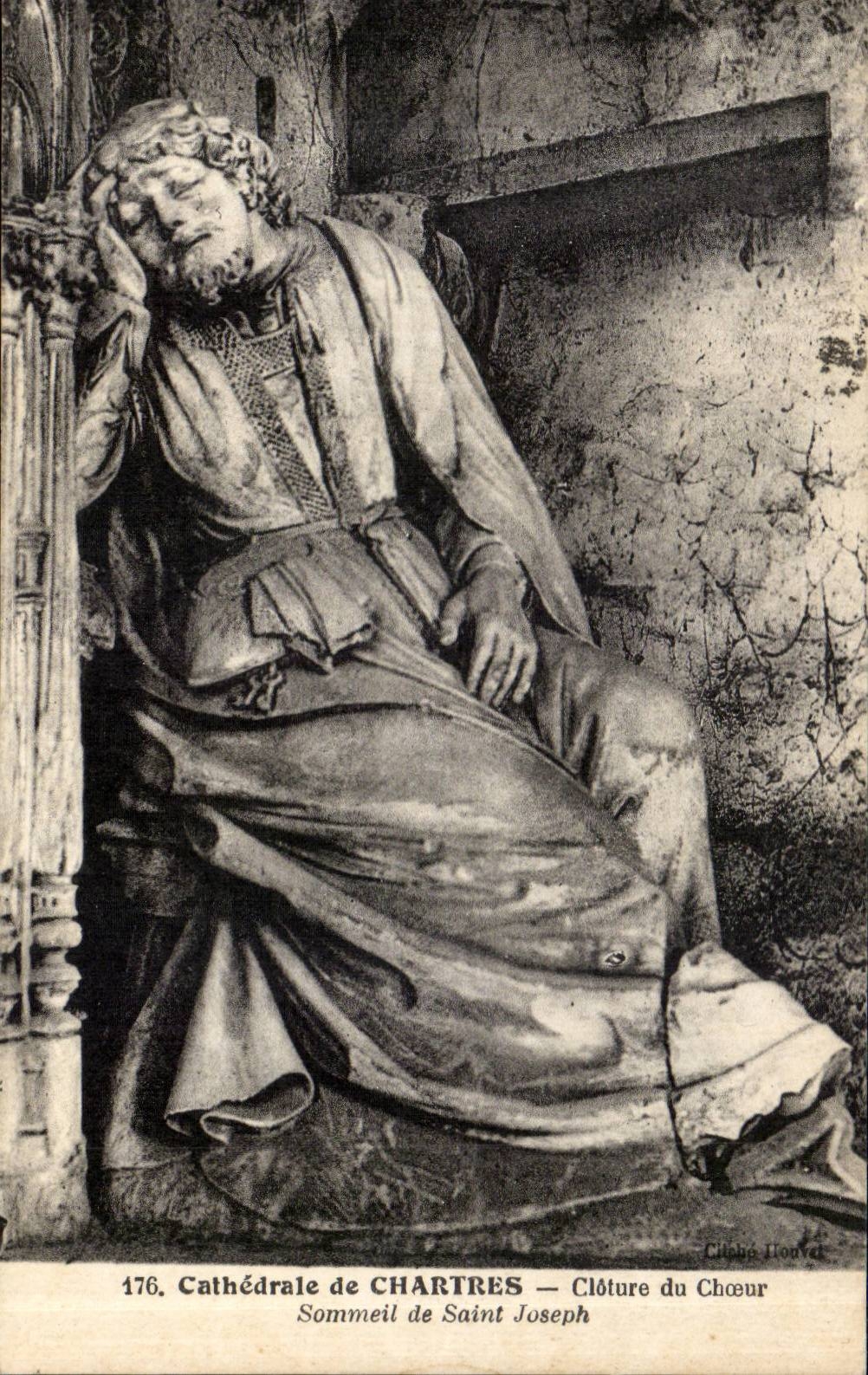 CPA Chartres Cathedrale schliesst Saint Sommeil Chor von Joseph ein