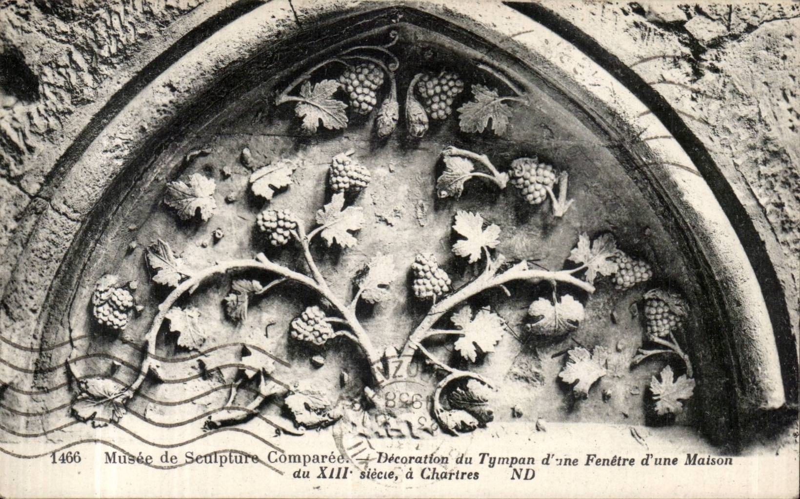 CPA Chartres Museum der Skulptur comparee Dekoration des Tympanum eines Fensters von einem Haus von 13