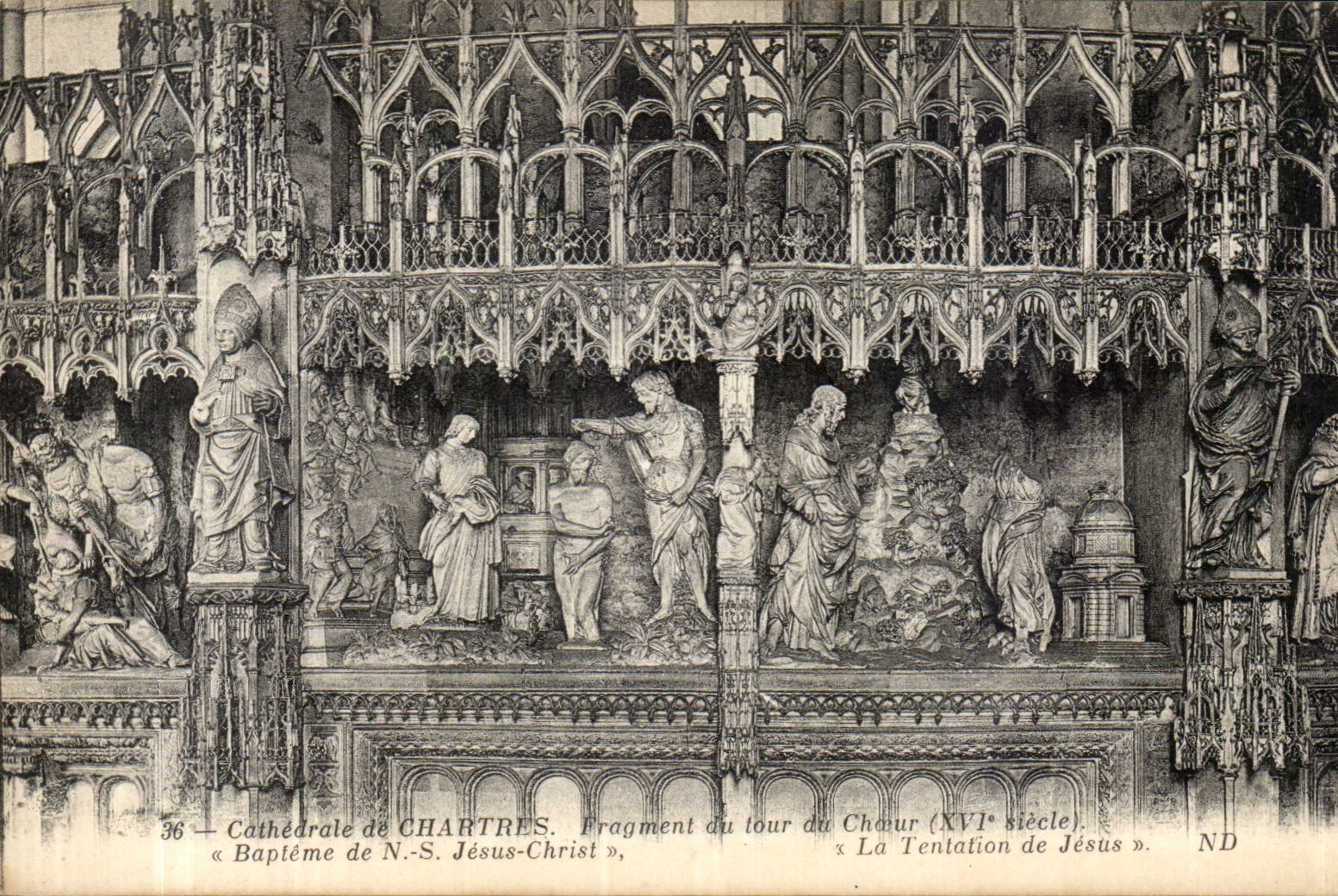 CPA Chartres Kathedrale-Fragment der Umdrehung des Chors