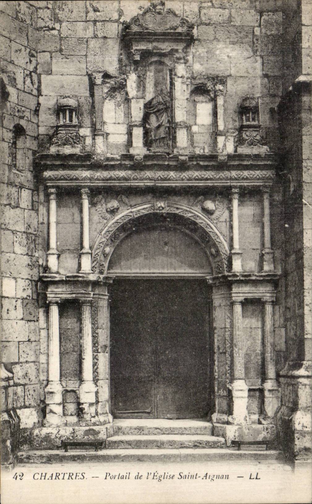 CPA Chartres Gatter der Kirche Saint Aignan