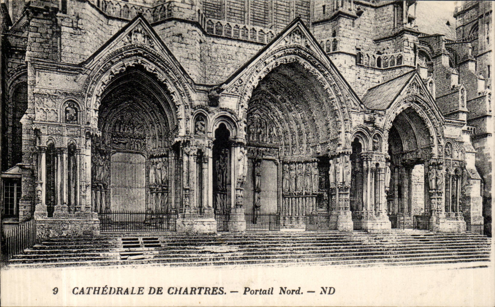 CPA Chartres Nordkathedrale-Gatter