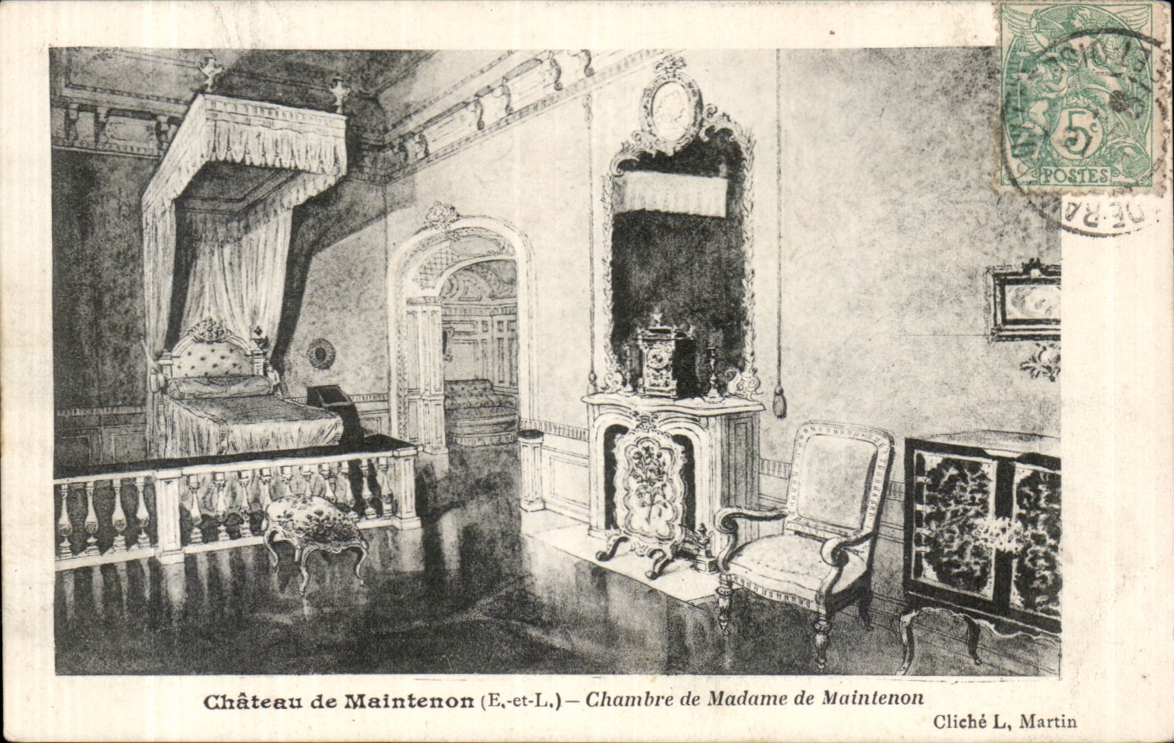 CPA Schloss des Maintenon Raumes der gnadiger Frau de Maintenon