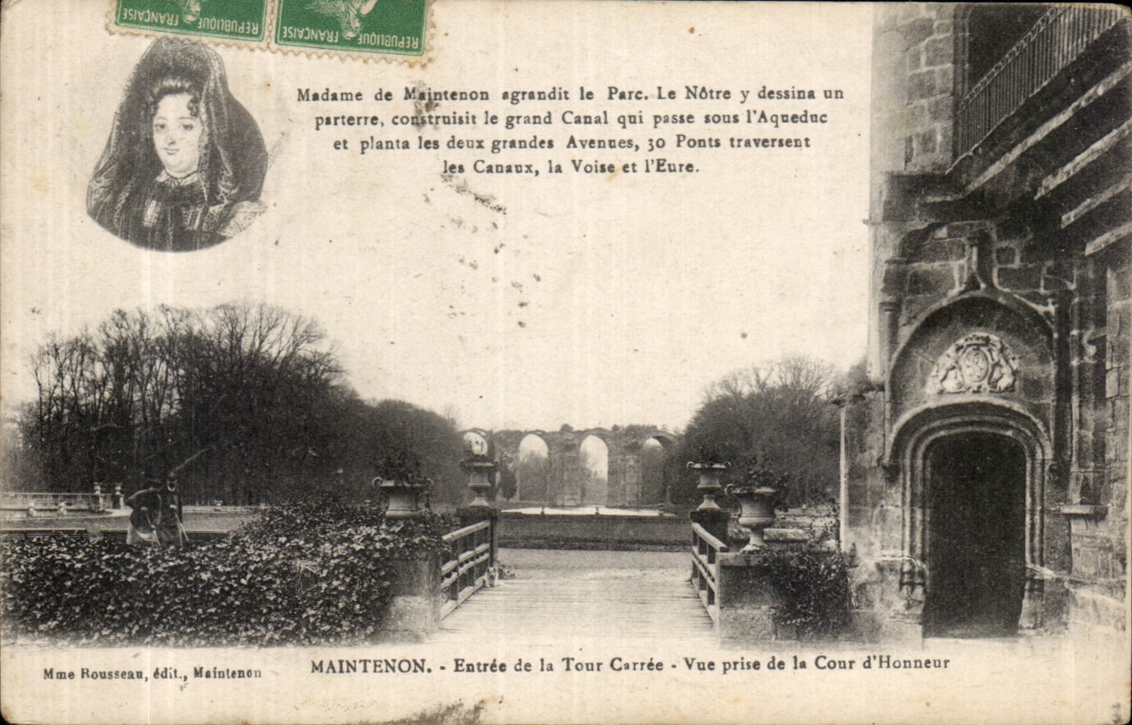 CPA Schloss des Maintenon Eingangs des quadratischen Aufsatzes gesehen vom Haupthof