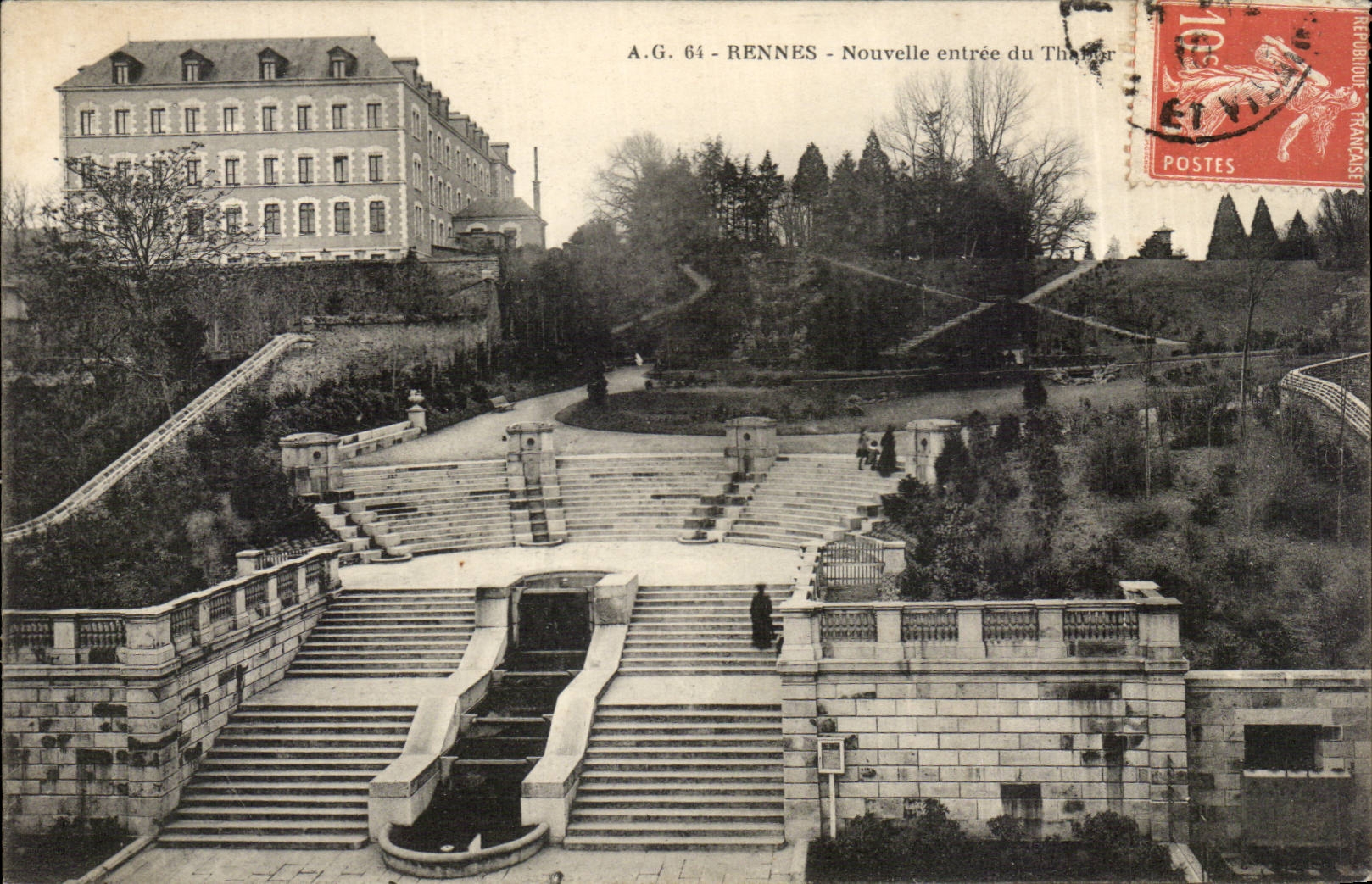 CPA Rennes Nouvelle entree du theatre