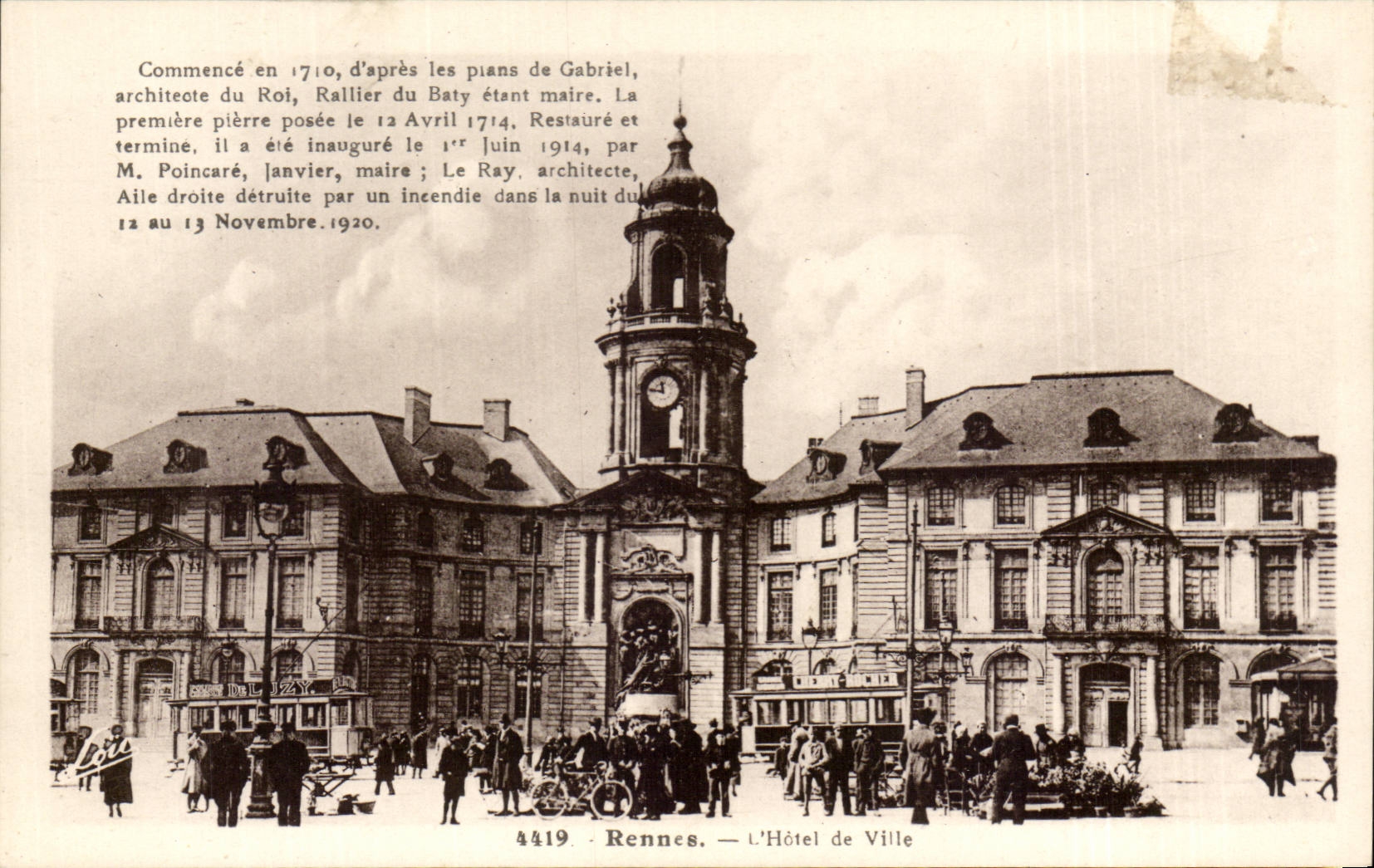CPA Rennes l'hotel de ville