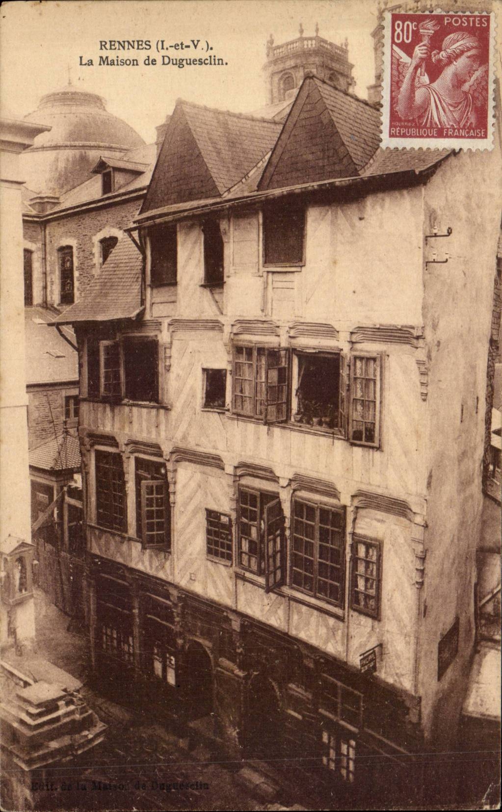 CPA Rennes La maison de Duguesclin