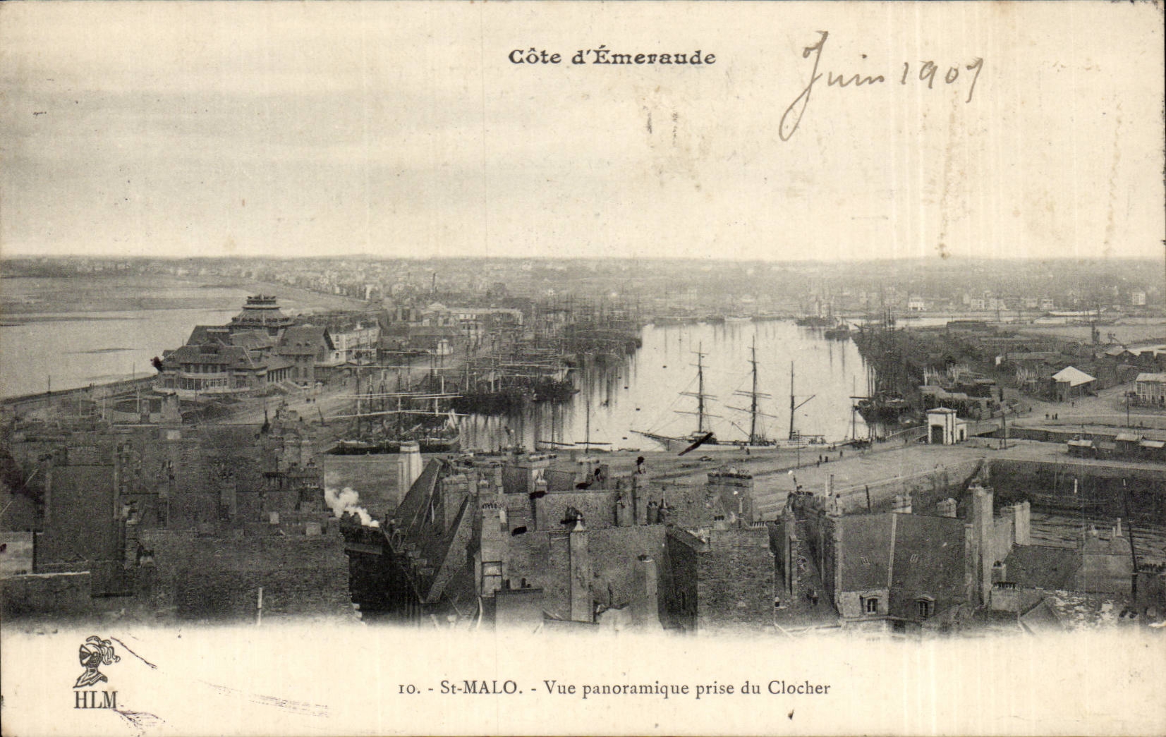 CPA Str malo panoramische Ansicht genommener Glockeaufsatz